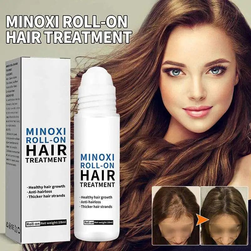 Minoxi Roll-On Hair Treatment Hair Growth Serum For Women & Men (Pack of 2)