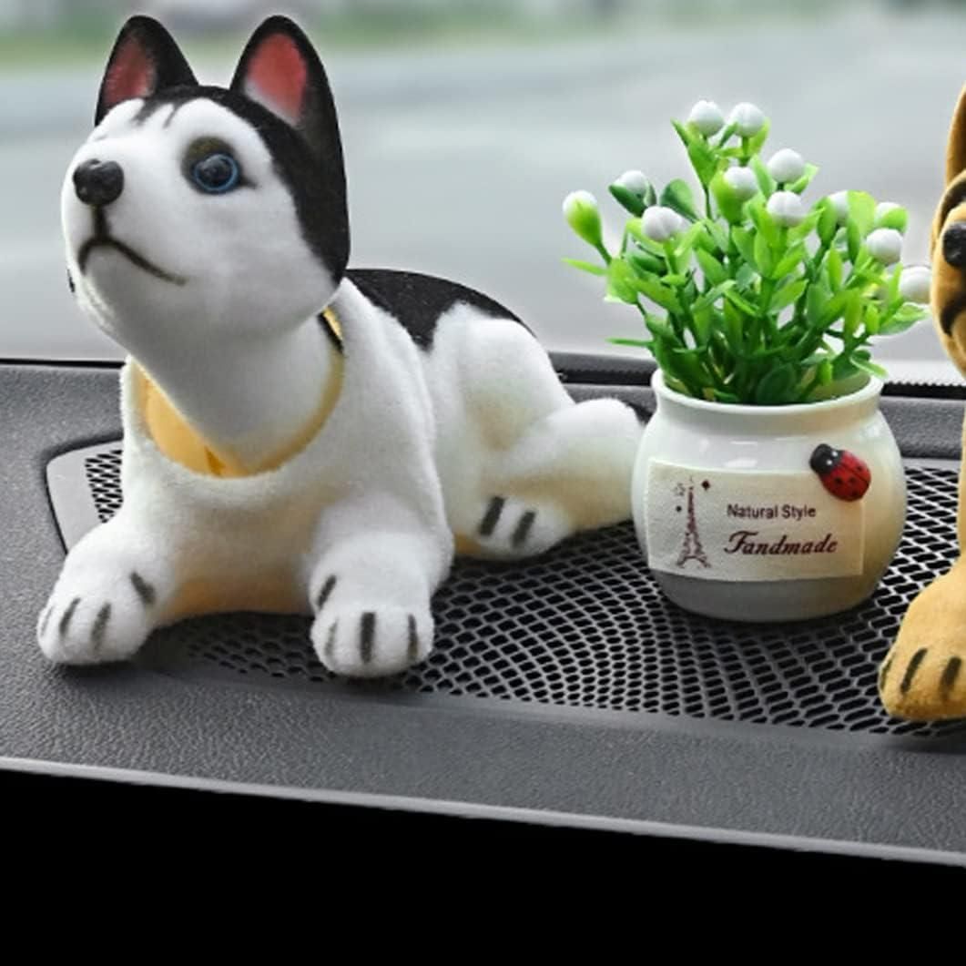 Desktop Shaking Head Dog Dolls Figurines Statue for Home Car Store Decoration