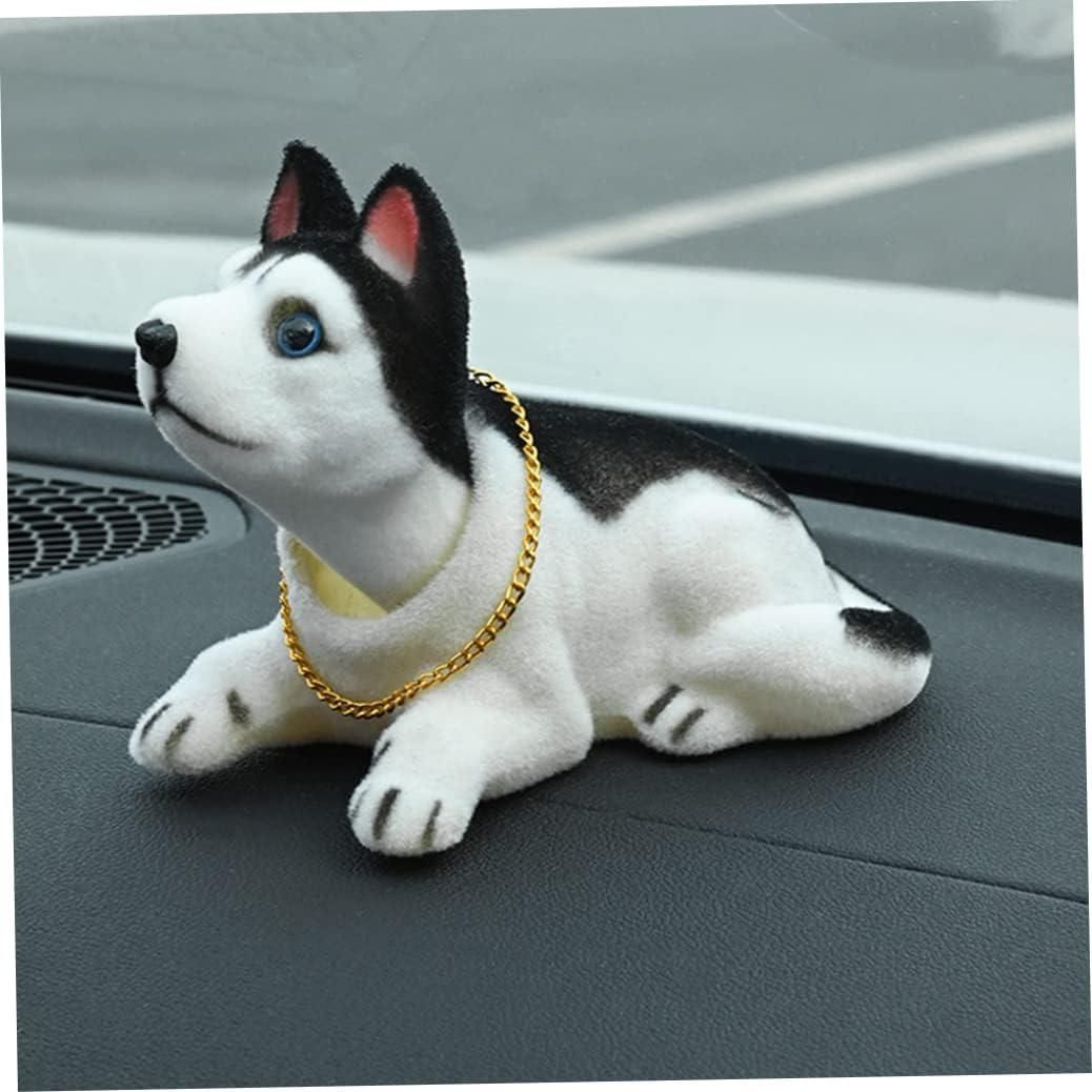 Desktop Shaking Head Dog Dolls Figurines Statue for Home Car Store Decoration